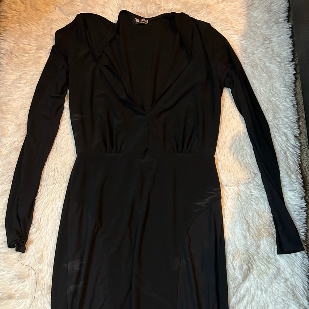 Black fashion nova dress sheer